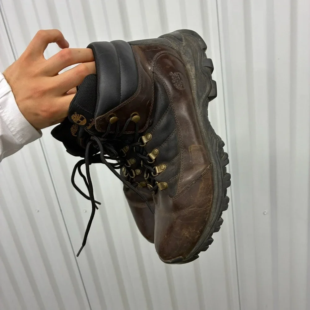 Timberland Rangeley Mid Hiker Boots Mens Size 12 Brown Leather Waterproof
